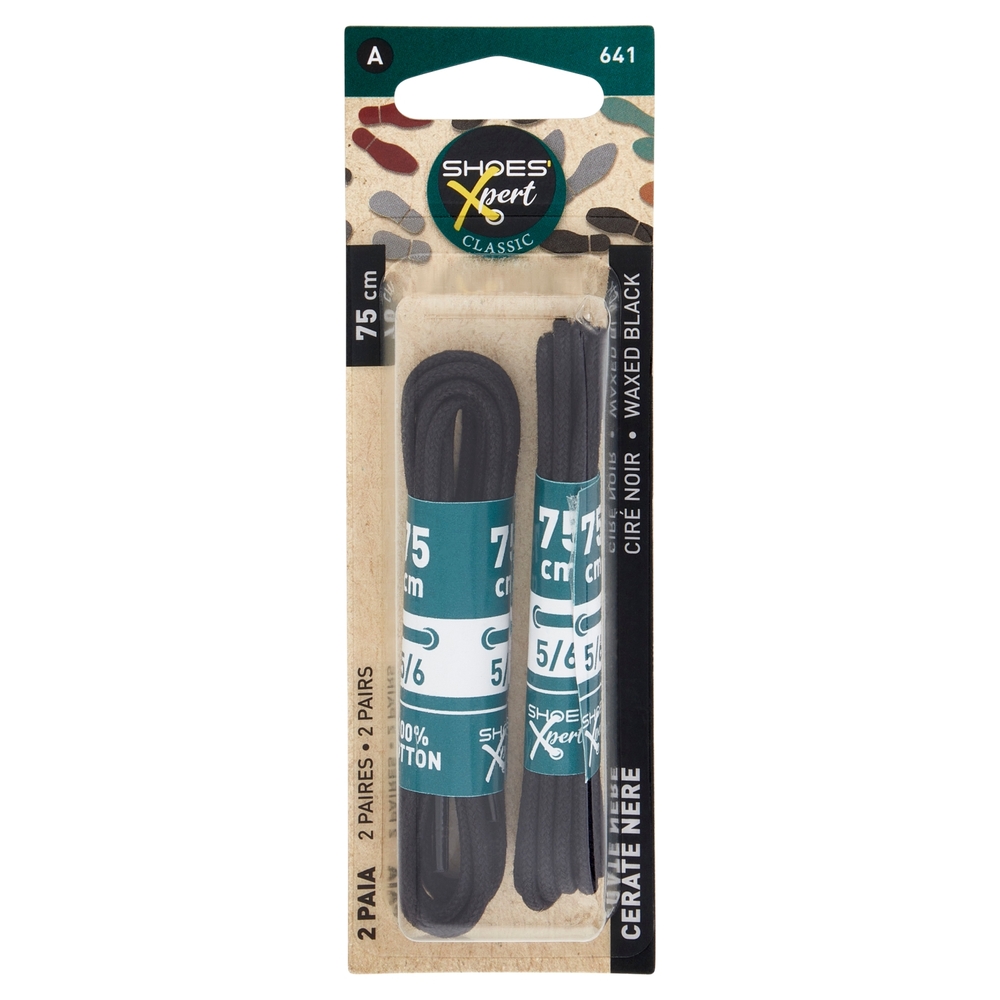 Shoes'Xpert Classic Cerate Nere 75cm 5/6 2 Paia